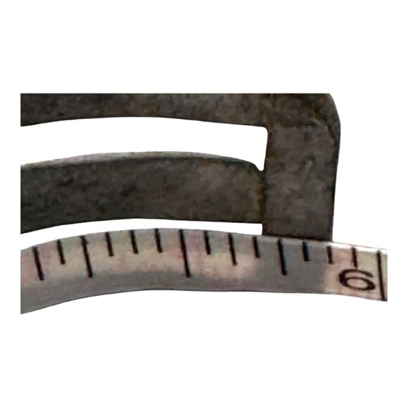 Vintage Heiroglyphics Fish Beach Handcrafted Silver Split Cuff Bracelet Hammered - Picture 4 of 10